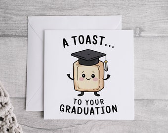 A Toast To Your Graduation, Congratulations Card, Graduation Card, Graduate Card, Congratulations On Your Graduation, University Graduate