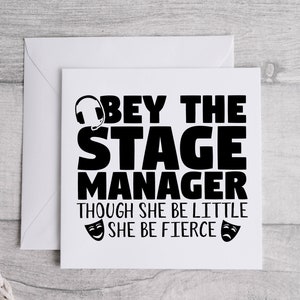 Obedeça o gerente de palco – presente engraçado de teatro para equipe de tecnologia de teatro, equipe de teatro, ator, atriz e gerentes de palco! Cartão de Teatro