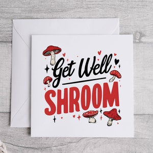 Guérison des champignons, carte de guérison, carte de champignons, carte de champignons, carte d'amateur de champignons, carte sincère, cadeau de champignon pour les amateurs de champignons