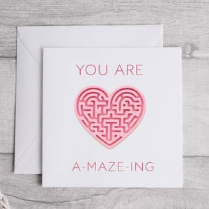 Sei un biglietto d'amore labirintico, biglietto romantico, biglietto d'amore carino, regalo premuroso, biglietto d'amore, biglietto d'anniversario