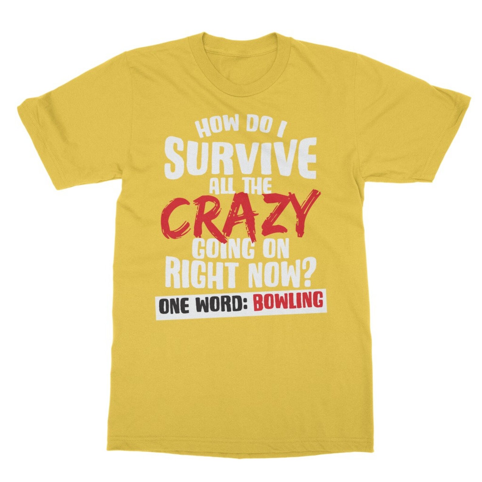Crazy Bowling Classic Adult TShirt Etsy