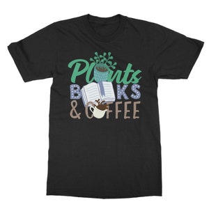 Plants, Books and Coffee Plants - A great gift for the gardener,the  green fingers  person Classic Adult T-ShirtClassic Adult T-Shirt