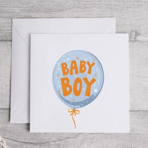 Grappige babykaart babyjongen, nieuwe babyhumor, baby gefeliciteerd, opvoedhumor, kaart kersverse ouders