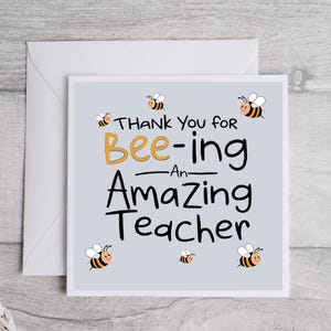 Merci d'avoir été un enseignant incroyable, carte de remerciement, carte de remerciement, cadeau attentionné