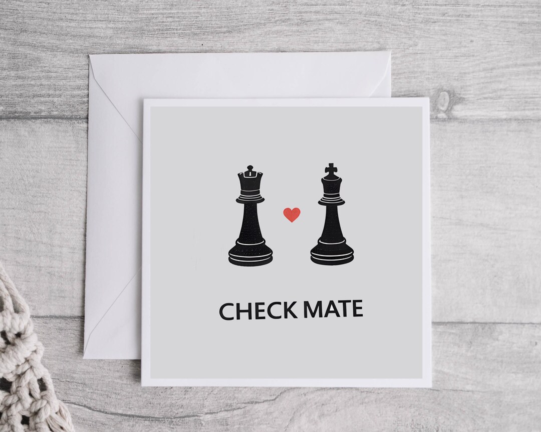 Checkmate Love Card, Romantic Card, Cute Love Card, Thoughtful Gift ...