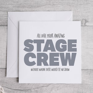 Evviva la tua fantastica troupe teatrale! Un regalo divertente per tecnici, troupe, attori, attrici e direttori di scena! Biglietto d'auguri per il teatro.