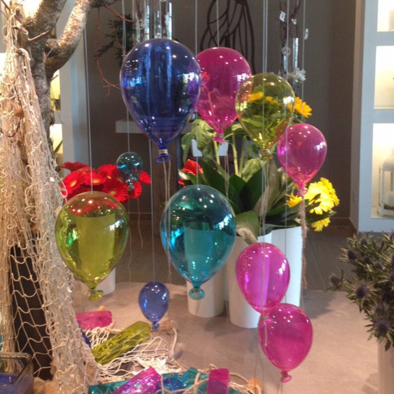 Coloured Glass Balloon Hanging Etsy