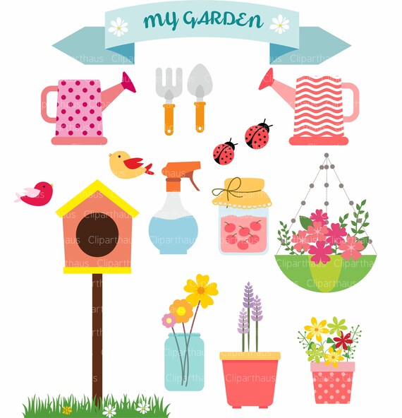 Download Clipart Gardening Svg Gardening Clipart My Garden Etsy
