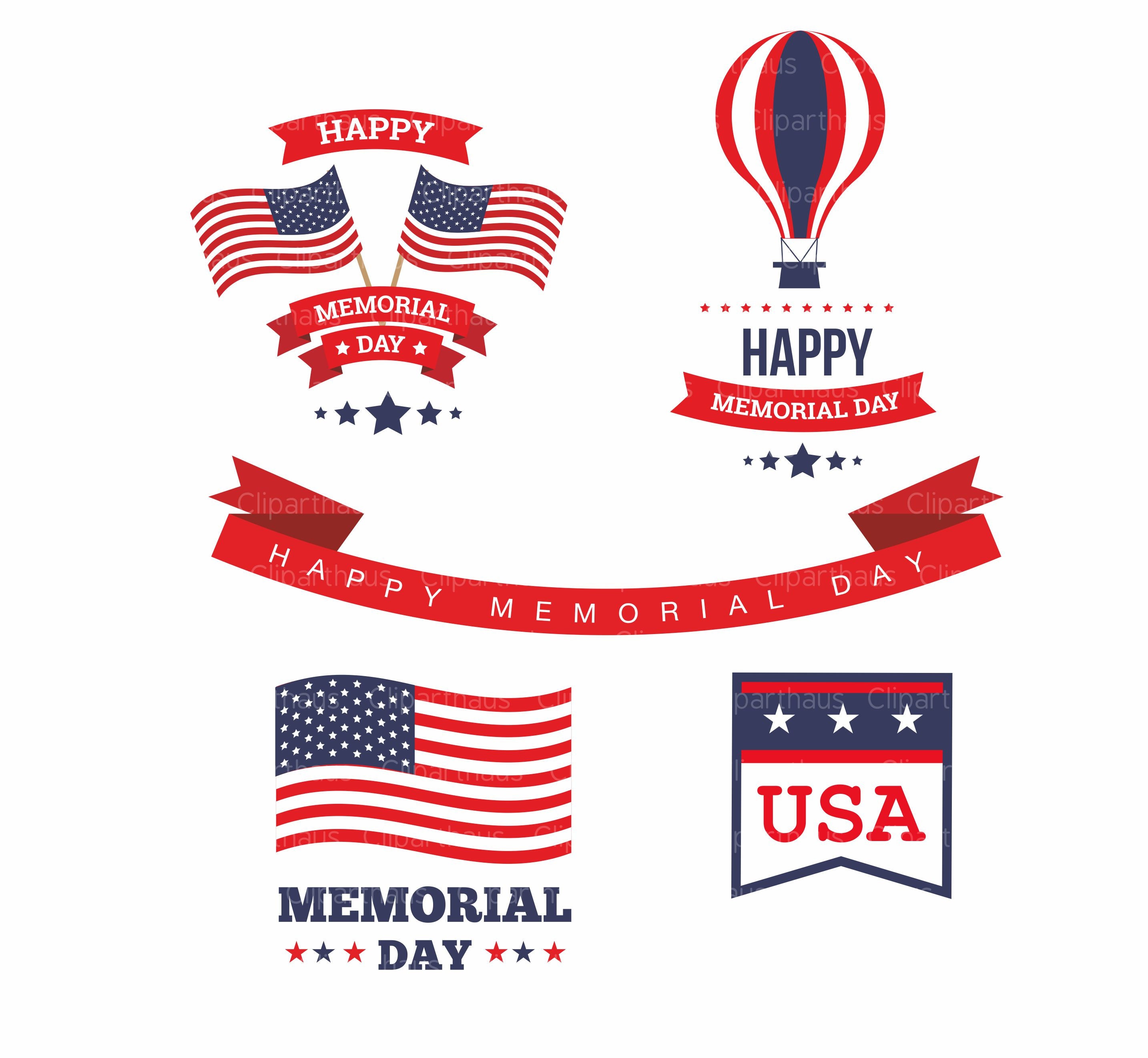 Memorial Day Clipart Memorial Day Clip Art Clip Art Memorial Etsy