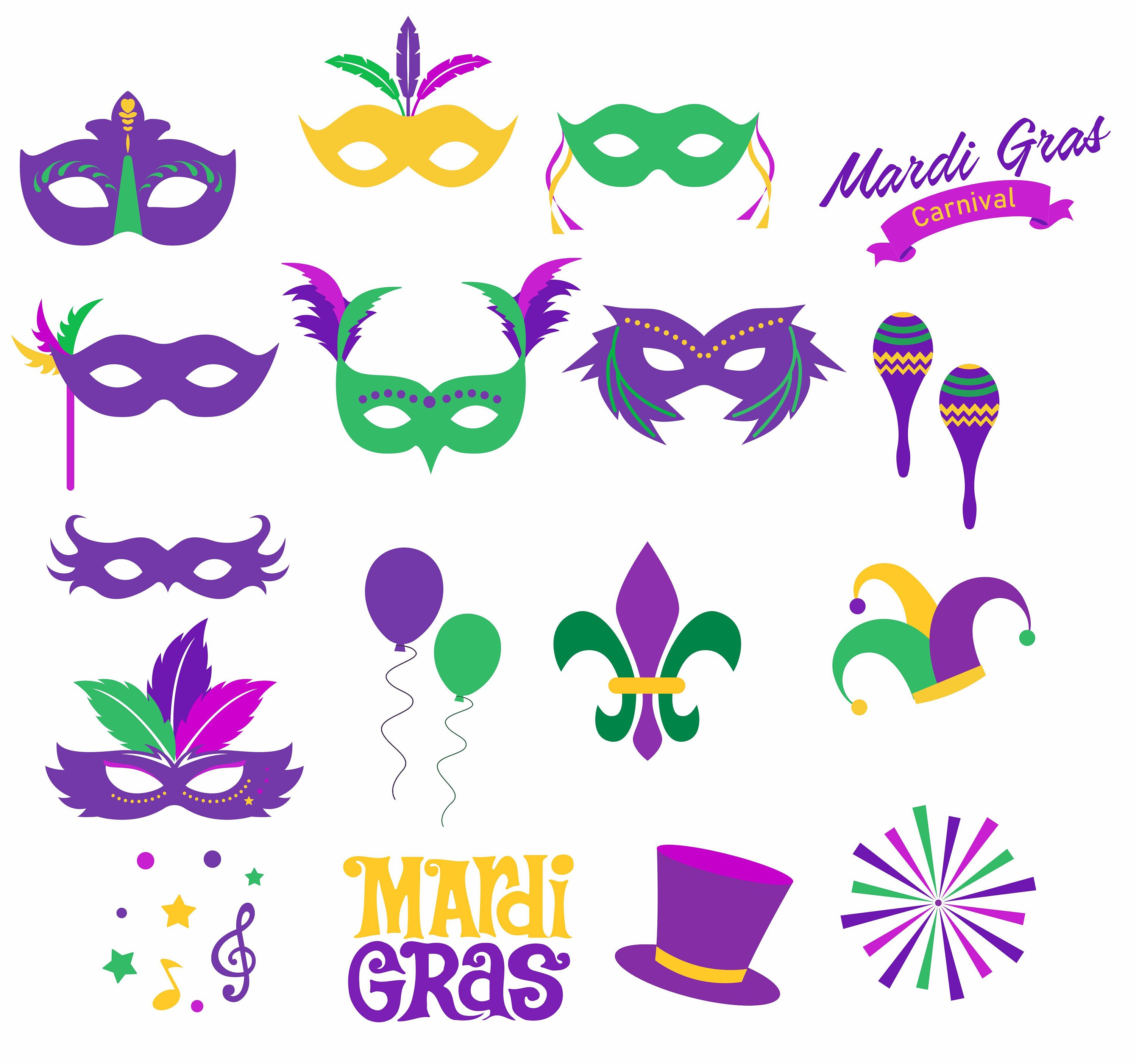 mardi gras feathers, carnival free svg file clipart image - SVG Heart