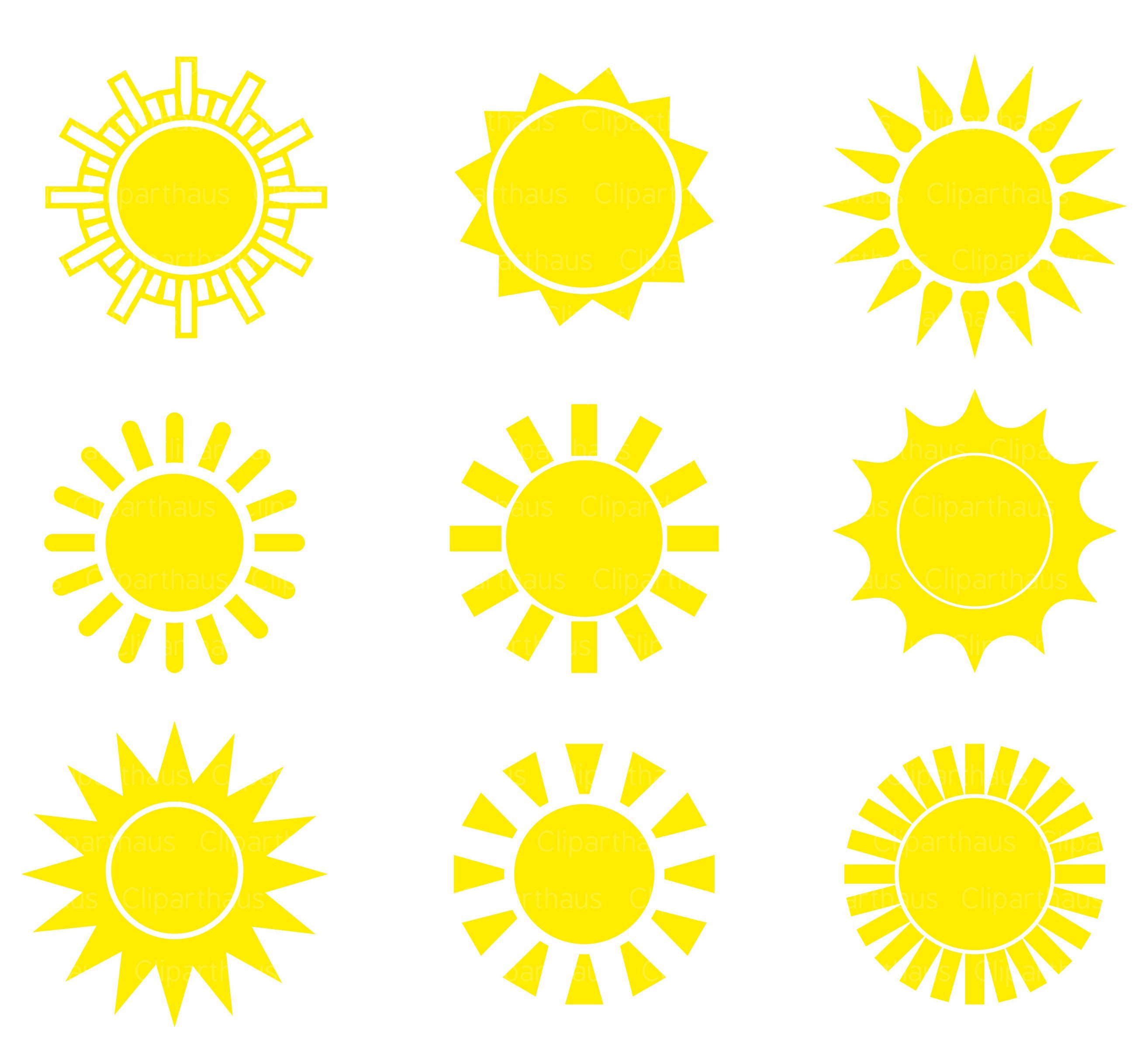 Download Sun Clipart Clipart Sun Vector Sun Clipart Commercial Use | Etsy