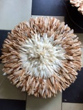 White with brown juju hat feather wall decor product logo