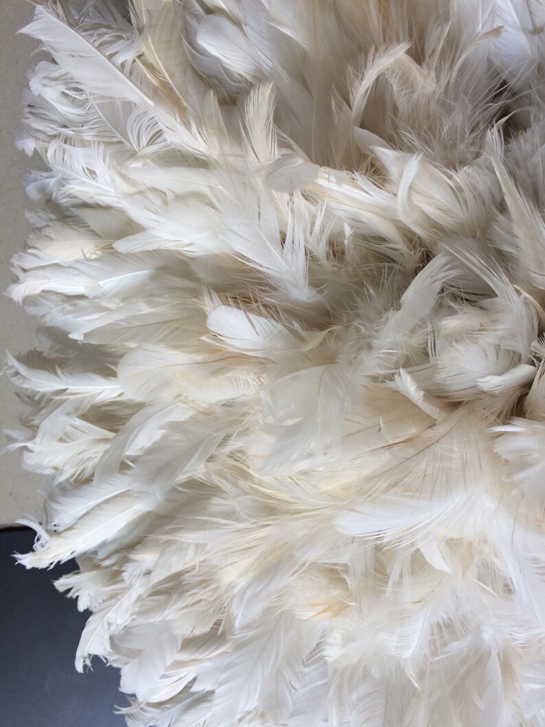 Gray and White Juju Hat Set Cameroon Feather Wall Art Etsy