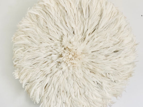 Ivory White Juju Hat Cream White Wall Decor Feathers off - Etsy