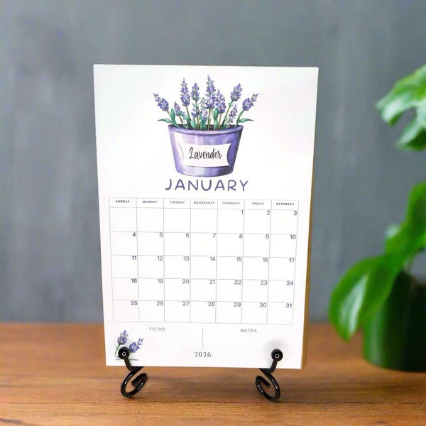 Herb Desk Calendar with optional Plant Markers