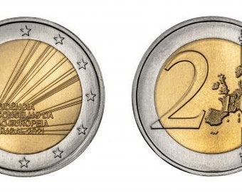 Roll 2 Euro coin 2021  comemorative Portugal Presidency of the European Union  - 10 New Coins from Roll