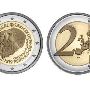 10 units x 2 euros coin Commemorative of 500 Years of Circumnavigation, 2019, UNC PORTUGAL