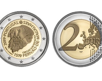 10 units x 2 euros coin Commemorative of 500 Years of Circumnavigation, 2019, UNC PORTUGAL