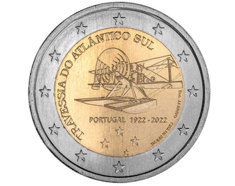 10 units 2 Euro Commemorative coin Centenário da Travessia do Atlântico-Sul 2022 Portug.