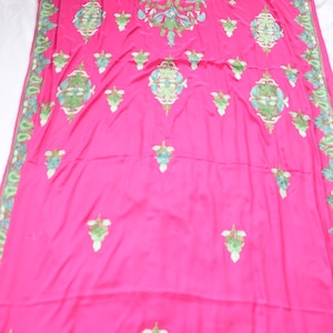 Kashmiri Embroidered Saree, Crepe Saree With Blouse, Kashmiri Sari , Indian Saree For Womens, Aariwork Saree
