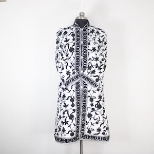 Kashmiri Jacket, embroidered silk jacket, long length coat, Bohemian Jacket, embroidered jacket, long embroidered coat, silk summer jacket