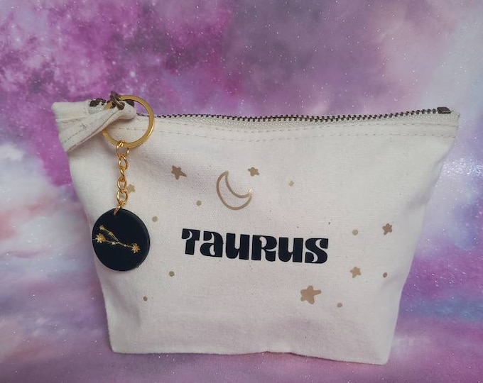 Taurus accessory bag - taurus gift - zodiac bag