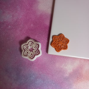 Embossed flower polymer clay cutter