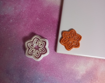 Embossed flower polymer clay cutter