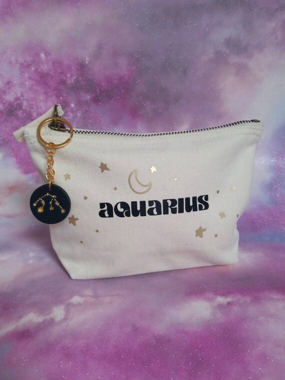 Aquarius accessory bag - aquarius gift - zodiac bag