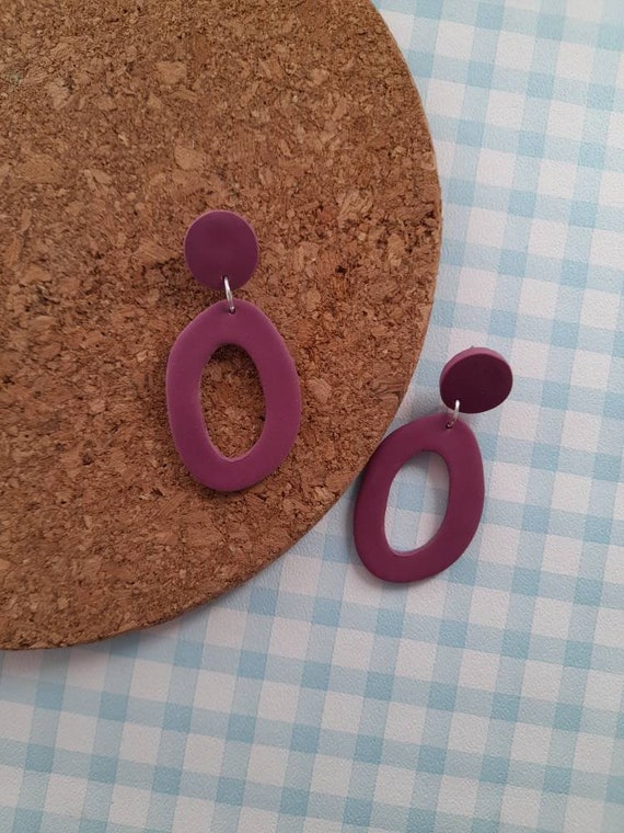 Berry coloured earrings deals