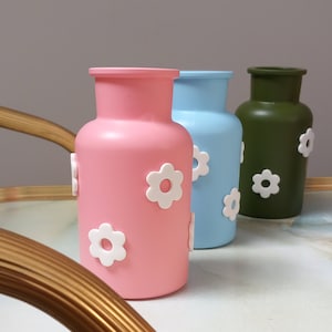 light pink mini vase - colourful vases - table decor - decorated vase