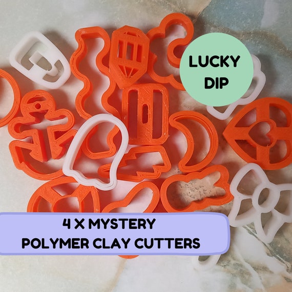 polymer clay cutter lucky dip box - mystery clay cutter box - craft supplies