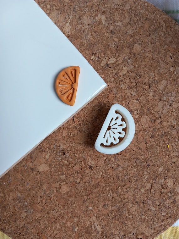 Orange lemon lime slice embossing polymer clay cutter