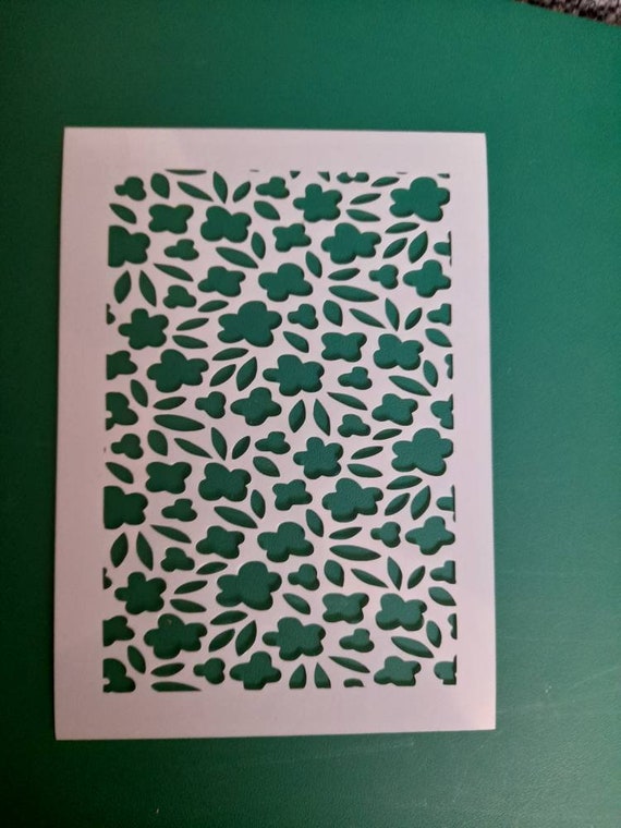 Texture sheet / stencil sheet for polymer clay floral print