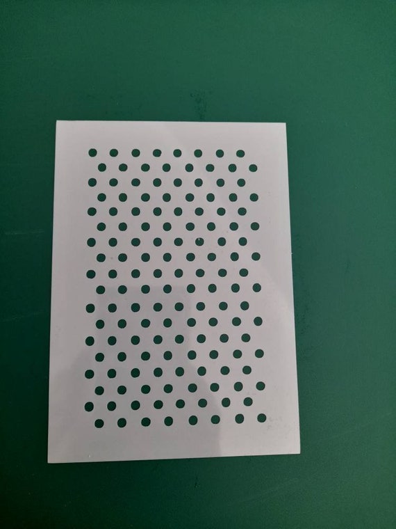 Texture sheet / stencil sheet for polymer clay polka dots