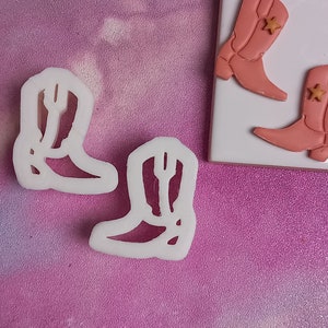 Cowboy boot polymer clay cutter - Western clay cutter - wild West clay cutter