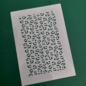 Leopard Print Texture Sheet: Polymer Clay Stencil (9.5 x 13.5 cm)