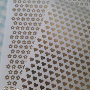 Decals for polymer clay - Polymer clay earring decal sheet - polymer clay supplies - polymer clay tools - jewellery decals - heart decals