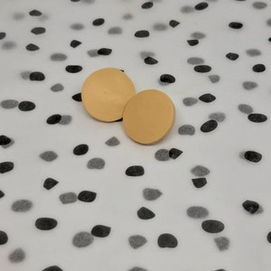 Polymer clay stud earrings pale yellow
