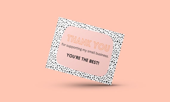 small business thank you postcard - promotional postcard - thank you card - package giveaway card - small business resource