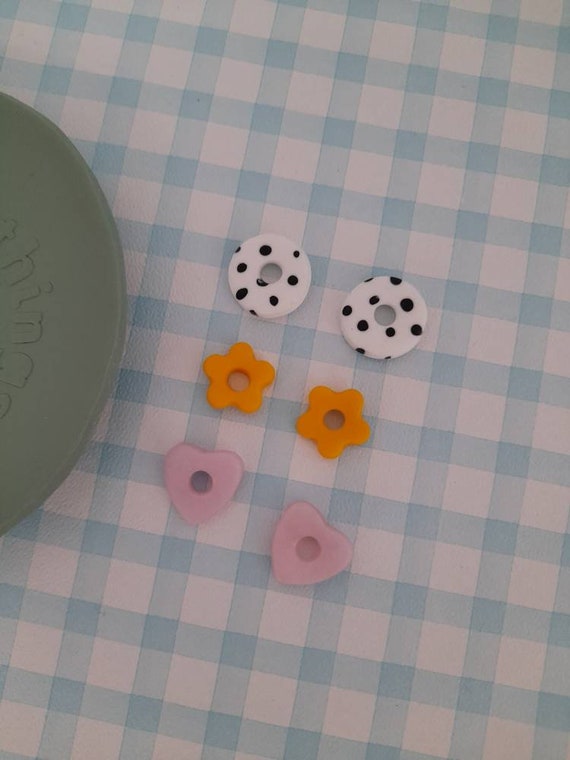 Polymer clay charm set for customisable hoops