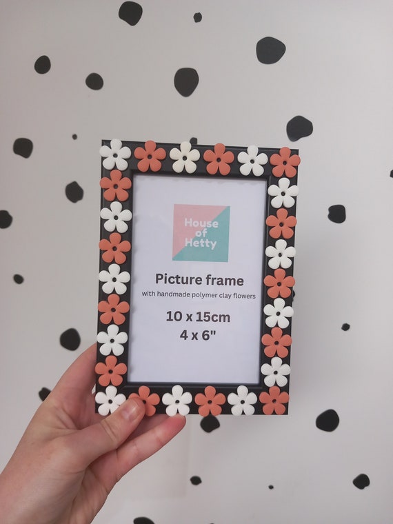 Small picture frame - daisy picture frame - photo frame - floral picture frame - cute frame - 10x15 frame - 4x6 frame - home decor