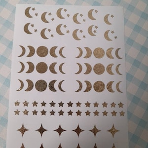 Decals for polymer clay - clay earring decal sheet - polymer clay supplies - polymer clay tools - jewellery decals - celestial decals