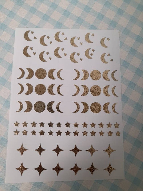 Decals for polymer clay - clay earring decal sheet - polymer clay supplies - polymer clay tools - jewellery decals - celestial decals