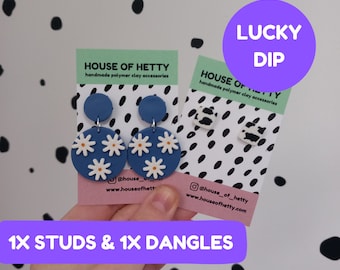 Polymer Clay Earrings Lucky Dip Box: Studs & Dangles
