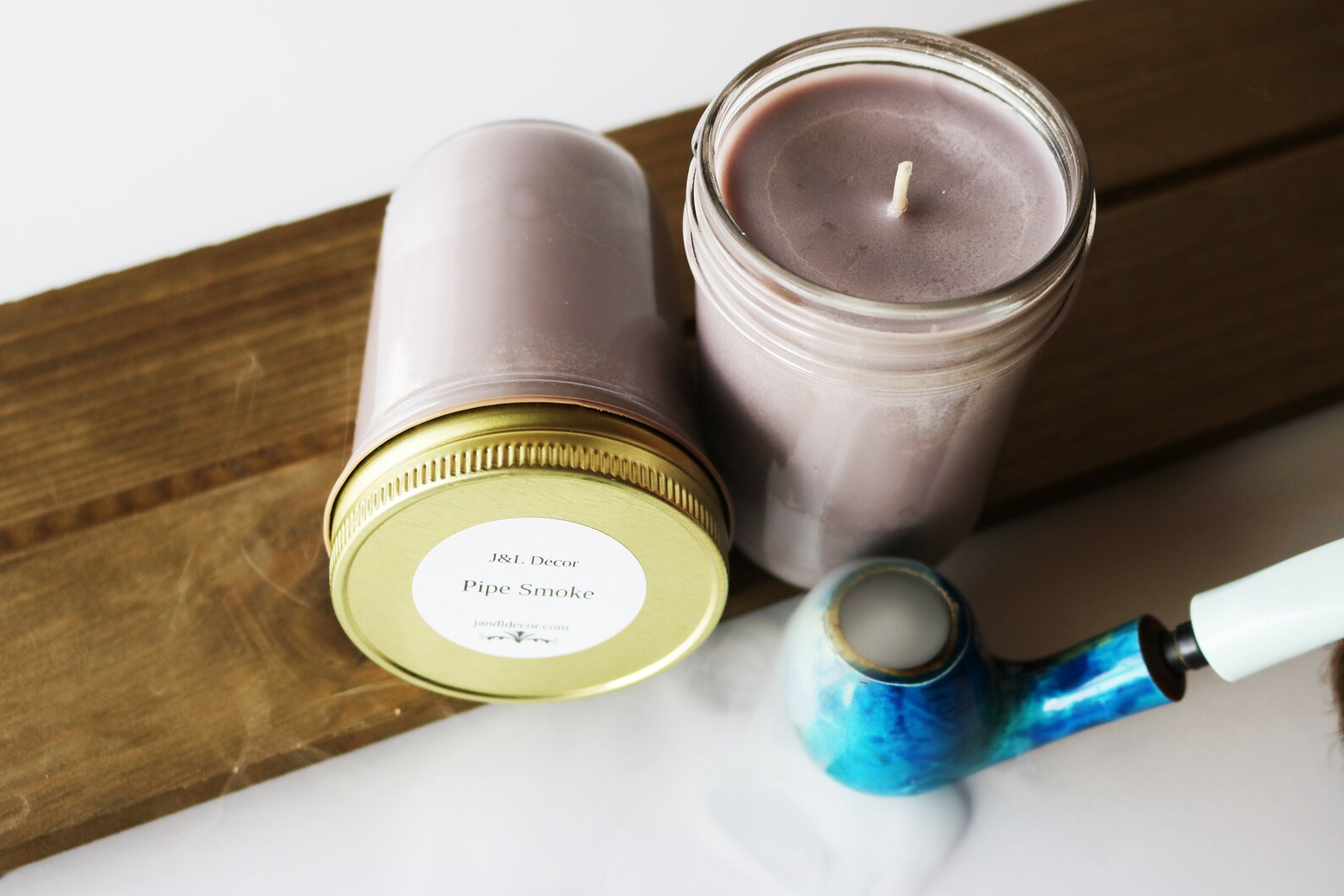 Pipe Smoke Smoke Scented Soy Candle / Hand Poured 8 oz. Vela Etsy