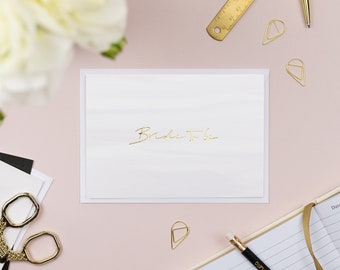 Bride To Be Gold Foil Imprinted Greeting Card | Luxury Bride To Be Card | Bridal Card | Wedding Morning Card | Hen Do Card | Engagement Card