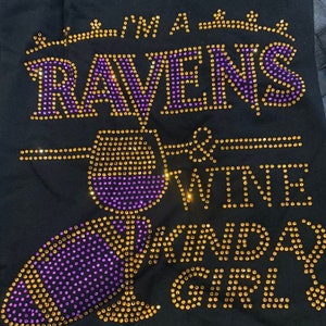Ravens and Wine Kind of Girl (Black, White, or Purple Unisex T-shirt)
