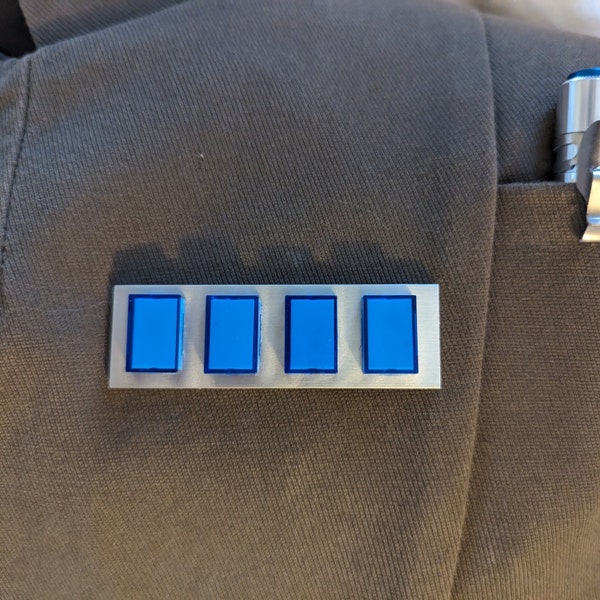 Imperial Rank Badge - Lieutenant (Diane Jir) - ANH - Star Wars Officer Costume - Push Button