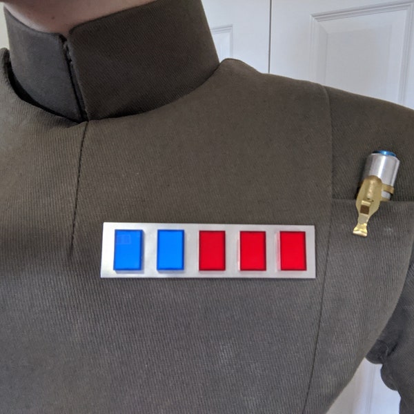 Imperial Rank Badge - Major - Star Wars Officer Costume - Push Button